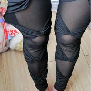 Fashion Women Elegant Stitching Pant Leggings