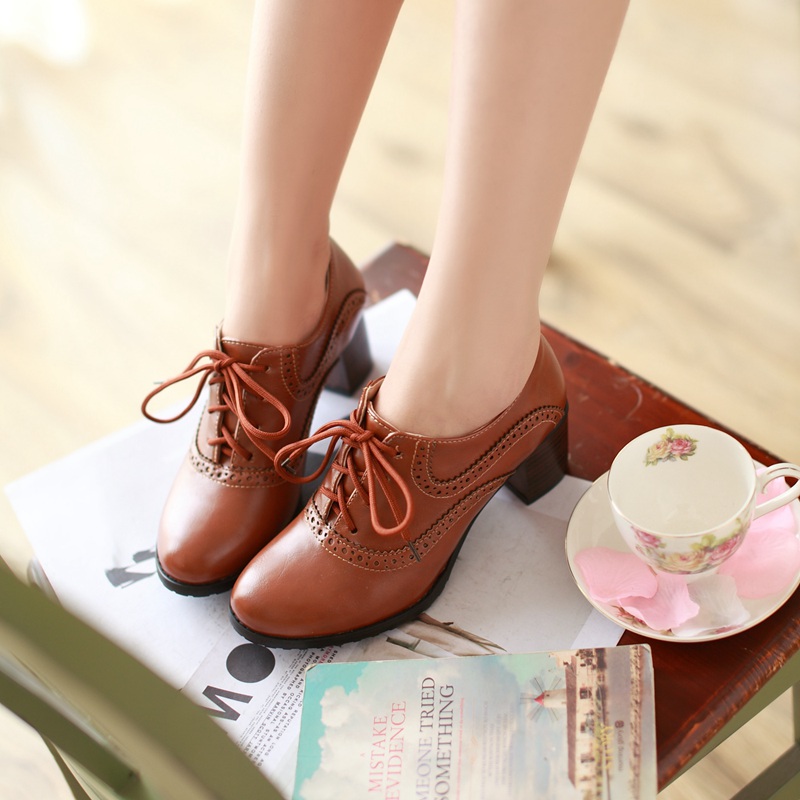 women's brogue oxford shoes